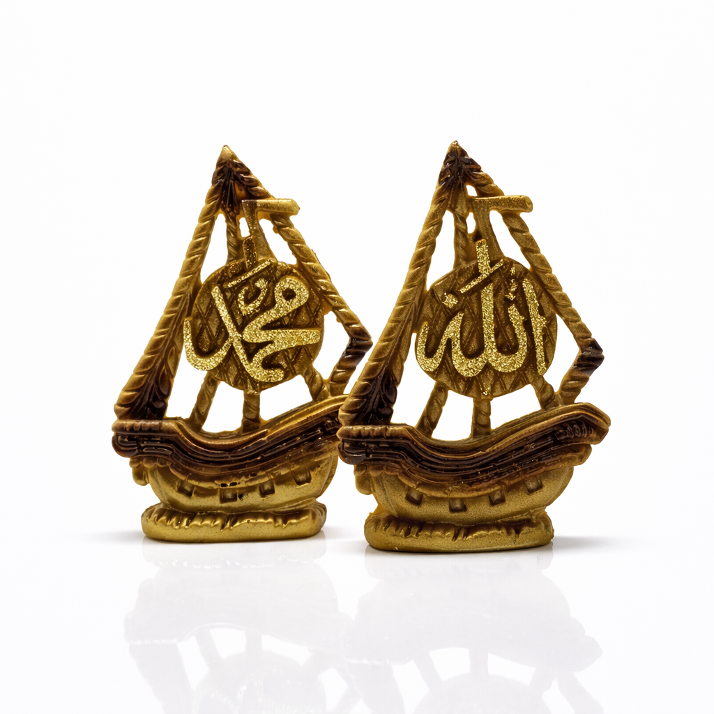 Allah ve Muhammed Yazılı Dekoratif Biblo