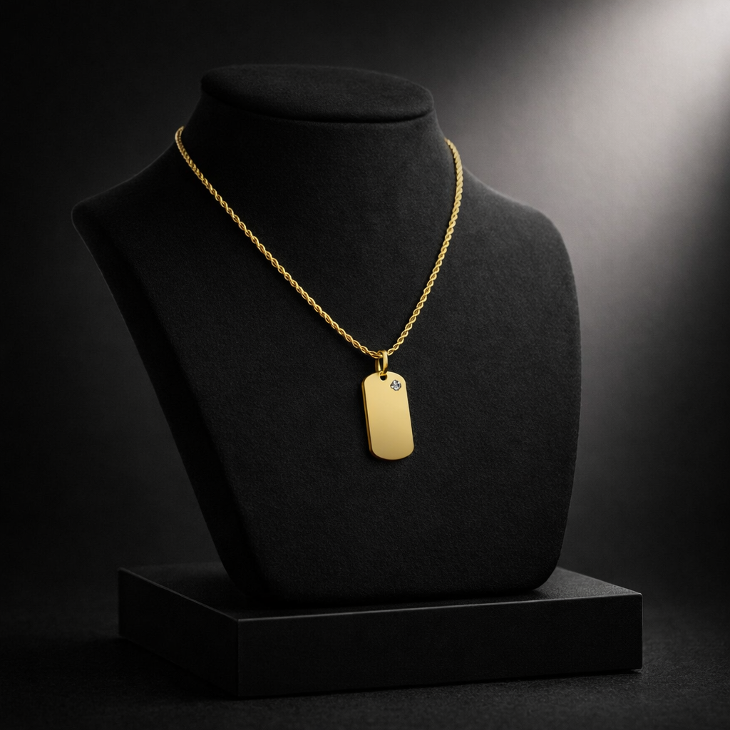 Kişiye Özel Çelik Kolye - İsim ve Tarih