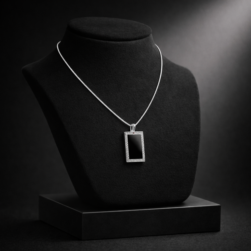 Kişiye Özel Çelik Kolye - İsim, Fotoğraf, Tarih