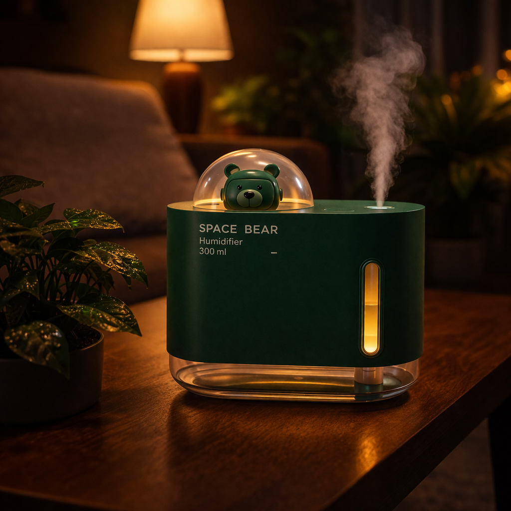 Hava Nemlendirici M-318 - Ultrasonik Sessiz Nemlendirici 300ml